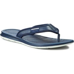 Japonki ECCO - Intrinsic Toffel 88001401048 True Navy. Niebieskie klapki męskie ecco, w paski, ze skóry. W wyprzedaży za 119,00 zł.