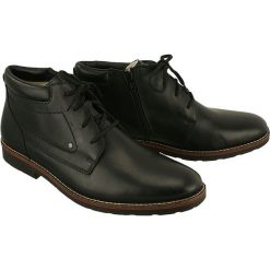RIEKER 35332-00 black, trzewiki męskie. Czarne buty wizytowe męskie Rieker, z wełny, bez zapięcia. Za 329,90 zł.