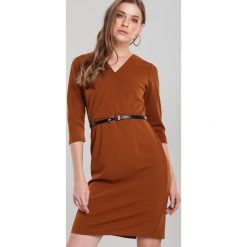 Brązowa Sukienka Twelvemonth. Pomarańczowe sukienki damskie Renee, xl, z dzianiny, eleganckie, mini, proste. Za 109,99 zł.
