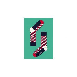 Skarpety Happy Socks "Filled Optic" (FO01-068). Czerwone skarpetki damskie Happy Socks, z bawełny. Za 29,99 zł.