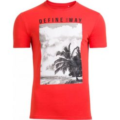 T-shirt męski TSM607 - czerwony - Outhorn. Czerwone koszulki męskie Outhorn, na lato, m, bez wzorów, z bawełny, bez kołnierzyka, bez rękawów. W wyprzedaży za 19,99 zł.