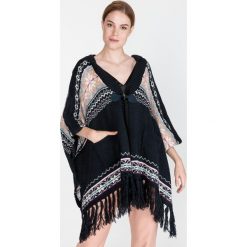 TWINSET Ponczo Niebieski. Niebieskie bluzy damskie Twinset, s, bez wzorów, z materiału, bez rękawów, bez kaptura. Za 1043,95 zł.