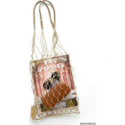 Siatka z dratwy w stylu vintage. Szare shopper bag damskie marki Pakamera, na ramię. Za 109,00 zł.