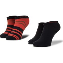 Zestaw 2 par niskich skarpet unisex BOSS - 2P As Stripe Cc 50425490 401. Czerwone skarpetki męskie Boss, bez wzorów, z elastanu. Za 59,00 zł.