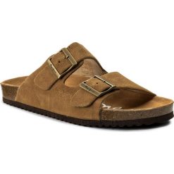 Klapki męskie: Klapki PEPE JEANS – Bio Suede PMS90053 Tobacco 859