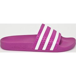 Adidas Originals - Klapki. Różowe klapki damskie marki adidas Originals, z materiału, na płaskiej podeszwie. Za 169,90 zł.