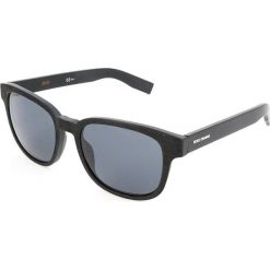Męskie okulary przecwsłoneczne w kolorze czarno-szarym. Szare okulary przeciwsłoneczne męskie marki Hugo Boss Sunglasses, z tworzywa sztucznego, wakacyjne. W wyprzedaży za 193,95 zł.