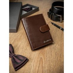 SKÓRZANY PORTFEL MĘSKI PIERRE ANDREUS SKÓRA RFID. Pomarańczowe portfele męskie PIERRE ANDREUS, bez wzorów, ze skóry. Za 149,00 zł.