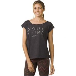Prana Ladies T Long Line Tee Charcoal Heather (Rozmiar S). Szare bluzki sportowe damskie marki PrAna, s, bez wzorów, bez kołnierzyka, bez rękawów, bez kaptura. W wyprzedaży za 141,00 zł.