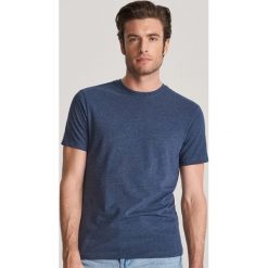 T-shirt z bawełny organicznej - Granatowy. Niebieskie t-shirty damskie Reserved, s, bez wzorów, z bawełny, bez kołnierzyka. Za 24,99 zł.