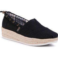 Espadryle SKECHERS - BOBS Yacht Master 113075/BLK Black. Czarne espadryle damskie Skechers, bez wzorów, z tworzywa sztucznego, bez obcasa, na koturnie. Za 239,00 zł.