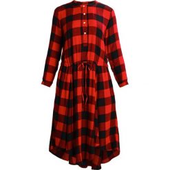 Długie sukienki: GAP Długa sukienka red plaid