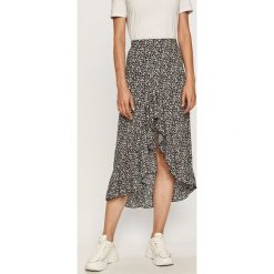 Answear - Spódnica Answear Lab. Niebieskie spódniczki damskie ANSWEAR, na co dzień, s, w kwiaty, z wiskozy, casualowe, midi, asymetryczne. Za 99,90 zł.