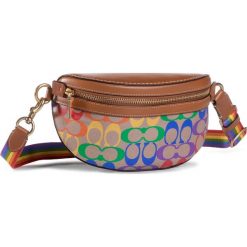 Saszetka nerka COACH - Rbw Sig Cc Bth Blt B 852 Tan Penny Multi B4R8T. Pomarańczowe nerki damskie Coach, bez wzorów, ze skóry, bez dodatków. Za 879,00 zł.
