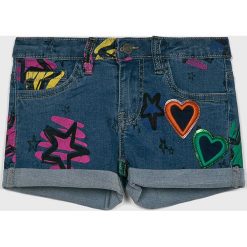 Desigual - Szorty dziecięce 104-164 cm. Niebieskie spodenki dziewczęce Desigual, bez wzorów, z elastanu, casualowe. W wyprzedaży za 139,90 zł.