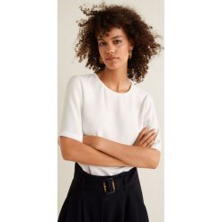 Mango - Top Dil. Szare topy damskie Mango, l, z materiału, z okrągłym kołnierzem. Za 119,90 zł.