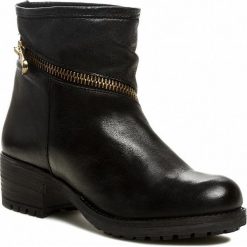 Botki VENEZIA - Montone B315 Nero. Czarne buty zimowe damskie marki Venezia, z materiału, na obcasie. W wyprzedaży za 269,00 zł.