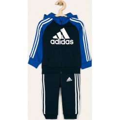 Adidas Performance - Komplet dziecięcy. Niebieskie spodnie chłopięce adidas Performance, bez wzorów, z bawełny, długie. Za 229,90 zł.