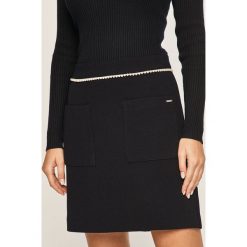 Morgan - Spódnica. Niebieskie spódniczki damskie Morgan, na co dzień, bez wzorów, z elastanu, casualowe, mini, proste. W wyprzedaży za 219,90 zł.
