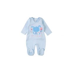 Czapeczka + kaftanik + śpiochy + body - zestaw niemowlęcy. Szare body niemowlęce TXM. Za 59,99 zł.