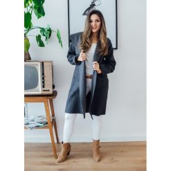 Płaszcz Isabelle dark grey. Szare kurtki damskie Fanaberia.com, bez wzorów, bez kaptura, trekkingowe. Za 99,90 zł.