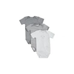 Body niemowlęce: NAME IT Boys Body dziecięce grey melange 3 szt.