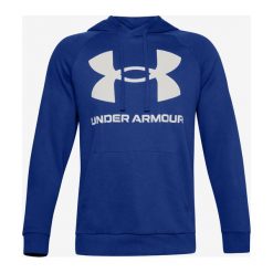 Under Armour Rival Fleece Big Logo Bluza Niebieski. Niebieskie bluzy męskie Under Armour, xl, bez wzorów, z bawełny, bez kołnierzyka, bez rękawów, bez kaptura. Za 257,95 zł.