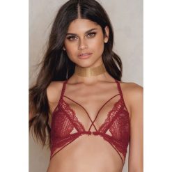 Biustonosze: For Love & Lemons Koronkowy biustonosz z paseczkami Elsa – Red