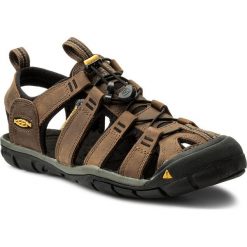 Sandały KEEN - Clearwater Cnx Leather 1013106 Dark Earth/Black. Pomarańczowe sandały męskie Keen, ze skóry, bez zapięcia. W wyprzedaży za 389,00 zł.