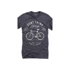 JUST RIDE. Czarne t-shirty męskie Ninety eight clothing, xl, bez wzorów, z bawełny, bez kołnierzyka. Za 69,99 zł.
