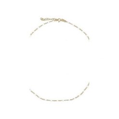 SREBRNY POZŁACANY NASZYJNIK CHOKER Z BIAŁĄ EMALIĄ. Żółte naszyjniki damskie Atdiament, srebrne. Za 109,00 zł.