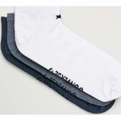 Converse - Skarpety (3-pack). Białe skarpetki męskie Converse, bez wzorów, z elastanu. Za 39,90 zł.