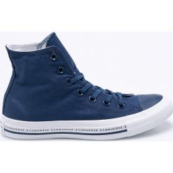 Converse - Trampki. Niebieskie tenisówki damskie marki Converse, z gumy, na sznurówki. W wyprzedaży za 259,90 zł.