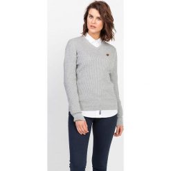 Swetry klasyczne damskie: Sweter w kolorze jasnoszarym