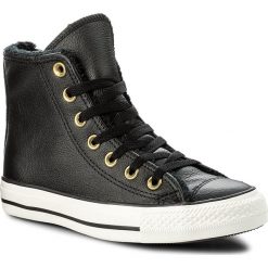 Sneakersy CONVERSE - Ctas Hi 557925C Black/Black/Egret. Czarne półbuty damskie marki Converse, ze skóry. W wyprzedaży za 269,00 zł.