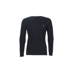 Swetry Gant COTTON CABLE CREW. Niebieskie swetry męskie GANT, s, bez wzorów, bez kołnierzyka, bez kaptura. Za 579,00 zł.