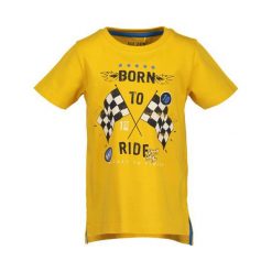 Blue Seven Koszulka Chłopięca Z Nadrukiem 104 Żółta. Żółte t-shirty chłopięce Blue Seven, z nadrukiem, z elastanu, bez rękawów. Za 39,00 zł.