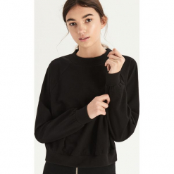 Bluza z transparentną wstawką - Czarny. Czarne bluzy damskie Sinsay, l. Za 49,99 zł.