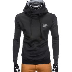 Bluzy męskie: BLUZA MĘSKA Z KAPTUREM B790 – CZARNA