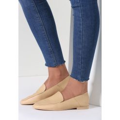 Beżowe Mokasyny Hairline. Brązowe mokasyny damskie vices, ze skóry, na płaskiej podeszwie. Za 49,99 zł.