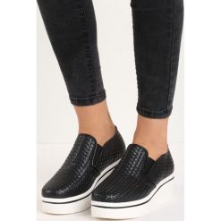 Trampki damskie slip on: Czarne Slip On Nakara