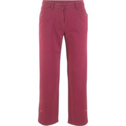 Spodnie ze stretchem 7/8 bonprix czerwony rododendron. Fioletowe spodnie damskie bonprix. Za 99,99 zł.