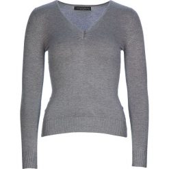 Sweter w kolorze szarym. Szare swetry damskie Cachemire and Co, s, bez wzorów, z bawełny, bez rękawów, bez kaptura. W wyprzedaży za 131,95 zł.