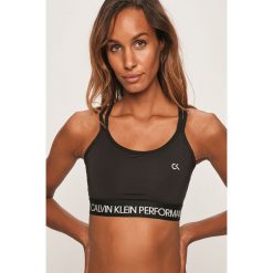 Calvin Klein Performance - Biustonosz sportowy. Czarne biustonosze sportowe damskie Calvin Klein Performance, m, bez wzorów, z elastanu. W wyprzedaży za 149,90 zł.