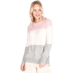Tommy Hilfiger New Makayla Sweter Różowy Biały Szary. Szare bluzy damskie TOMMY HILFIGER, l, w paski, z elastanu, bez rękawów, bez kaptura. Za 600,95 zł.