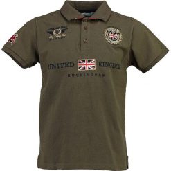 Koszulka polo w kolorze khaki. Brązowe koszulki polo męskie Canadian Peak, m, z nadrukiem, z bawełny, polo, bez rękawów. W wyprzedaży za 98,95 zł.