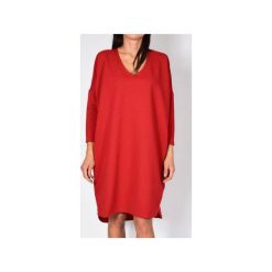 ALINA - dzianinowa XS - 4XL. Czerwone sukienki damskie Collibri, s, bez wzorów, z bawełny, bez kołnierzyka, bez rękawów. Za 149,00 zł.