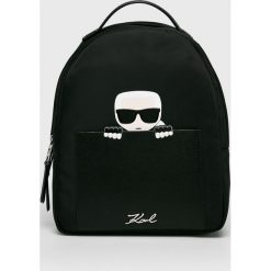 Karl Lagerfeld - Plecak. Czarne plecaki damskie KARL LAGERFELD, bez wzorów, ze skóry. W wyprzedaży za 599,90 zł.