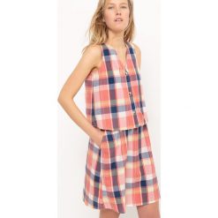 Sukienki: Krótka sukienka w kratkę madras