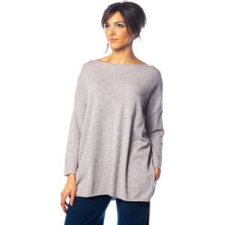 Sweter "Shelby" w kolorze jasnoszarym. Szare swetry damskie So Cachemire, s, bez wzorów, z kaszmiru, bez rękawów, bez kaptura. W wyprzedaży za 159,95 zł.